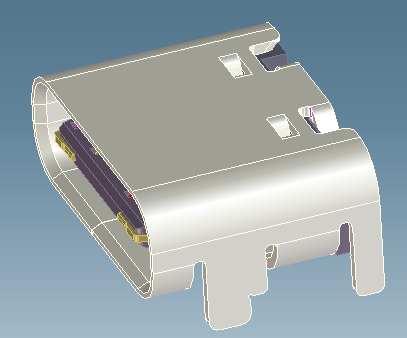 TYPE C USB 16PIN  板上 4DIP TYPE 無翻邊